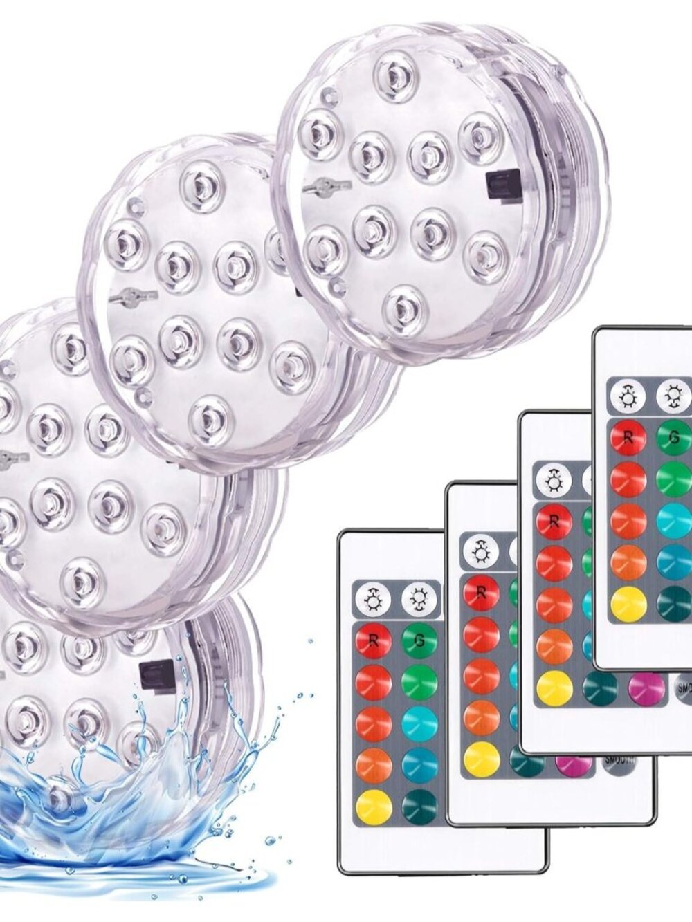 Submersible LED Battery Operated Lights with Remote for Pumpkin Vase